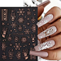 Amazon.com: Christmas Nail Stickers for Nail Art, Santa Claus Tree Christmas Nail Art Stickers 4PCS 5D Embossed Snowflake Gingerbread Man Penguin Cake Xmas Nail Decals Manicure Supplies for Nail Art Decorations ﻿ : Beauty & Personal Care