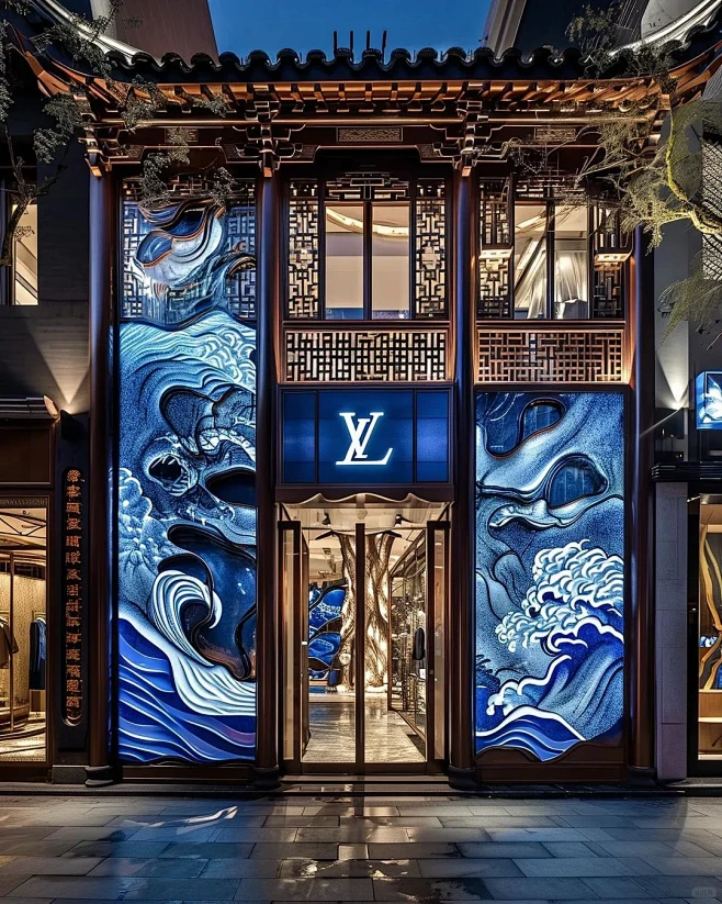 LV蓝色东方美学-花瓣网
