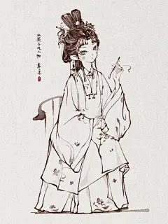 iPad水墨|古风人物九宫格集合来啦 - 小红书