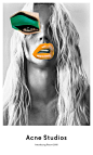 Face collage graphic design ACNE STUDIOS: 
