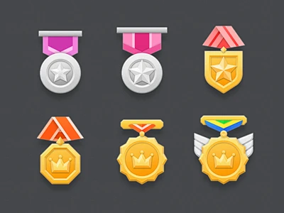 Medal Icons 02-花瓣网