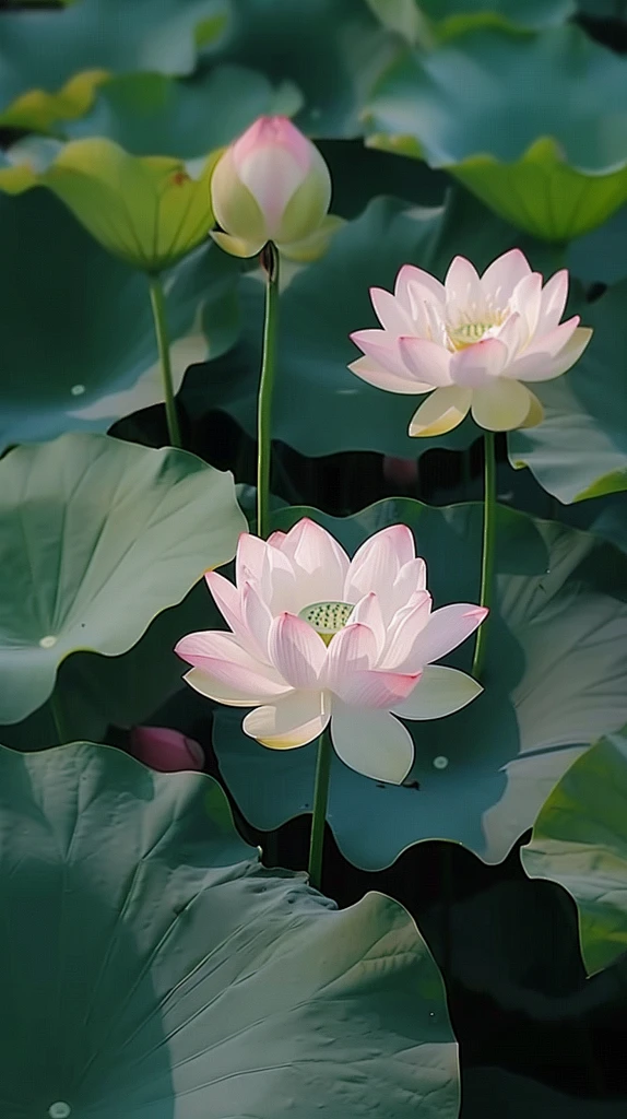 唯美荷花素材图AI图-花瓣网