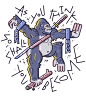 Gorilla samurai character illustration editorial enisaurus
