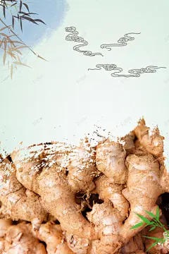 生姜海报背景 调料 辣椒 香料 背景 设计图片 免费下载 页面网页 平面电商 创意素材