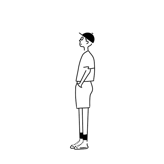 极简手绘简笔画人物ins风盐系插画临摹日...