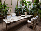 Garden fabric easy chair with armrests ALDÌA by Giorgetti_6