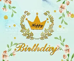 生日海报  - 源文件下载【酷图网】生日,清新,周岁,百岁,生日宴,