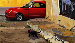 #灵感的诞生#插画师John Stone用大量色块构建出一幅幅清新的风景插画大刀阔斧的色彩表达和细腻的肌理处理，不管是看整体效果还是品细节，都非常耐看了 ​​​​