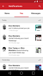 Notifications - Pinterest Material Design by David Grand