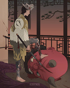 等三井打篮球采集到不同画师作品