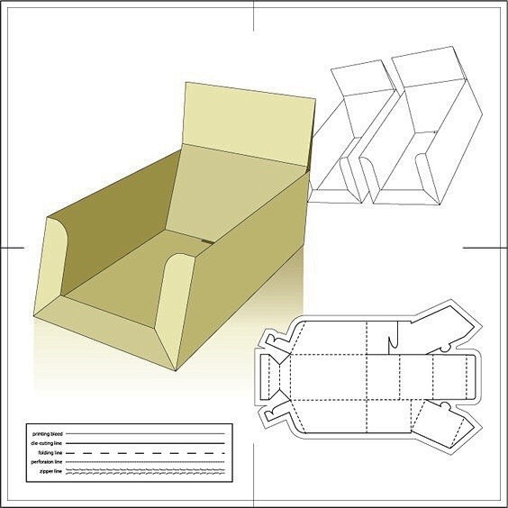 包装盒型设计展开图，转需～ ​​​​