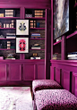 紫色书房装修效果图  2012书房装修效果图
