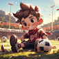 chengruibing_A_boy_wearing_a_jersey_playing_football_on_a_socce_7f5bc940-a4db-470a-8eeb-c273794f5028