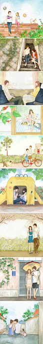 韩国插画师limhee青春唯美风格作品
