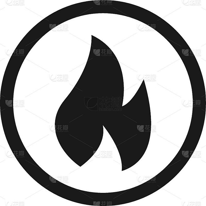 火灾火焰图标。黑色图标孤立在白色背景。火火焰轮廓。简单的图标。网站页面和移动应用程序设计矢量元素。