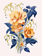 Mid journey——花卉插画（附关键词）