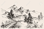 A Path In The Mountains Sketch Royalty Free Cliparts, Vectors, And Stock Illustration. Image 53513232.