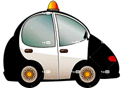 卡通片 移动的 警察 车 设计 技术 安全 车辆 汽车 运输