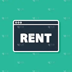 电子邮件,文字,Rent,标志,蓝色,图标,悬挂的,商务,租赁合同,抵押文件