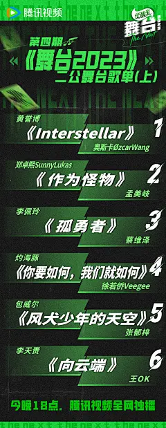 舞台2023 综艺长图 歌单海报长图 排版参考