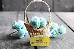 3月8日贺卡。国际女人日