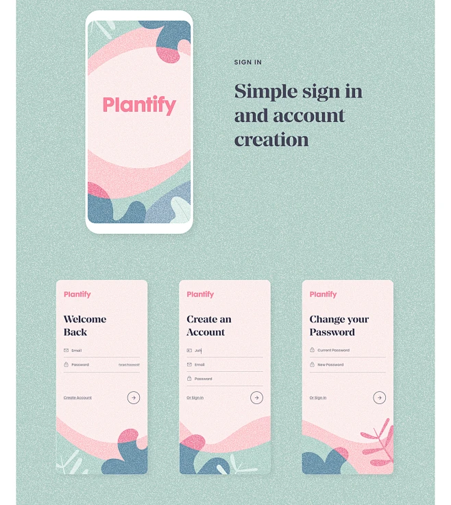 flora app Leaf app pastel ui Plant Plant app plant ecommerce Plant ...