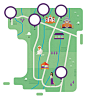 City Maps : Illustrative maps of different countries.So far there's Ubud, Bali; Doha, Qatar; and Sapporo, Japan.