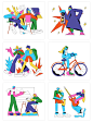 Image may contain: cartoon and bicycle