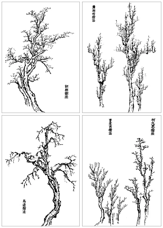 国画，树枝画法-花瓣网