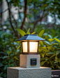 3x4_太阳能柱头灯_仰视_柱头_植物_庭院_别墅_夜晚 (6)