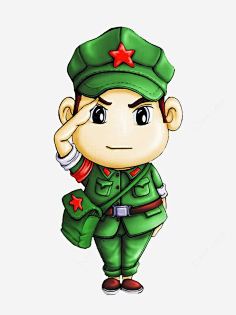 com卡通手绘军人敬礼表情包暗火24采集到儿童节暗火24采集到儿童节
