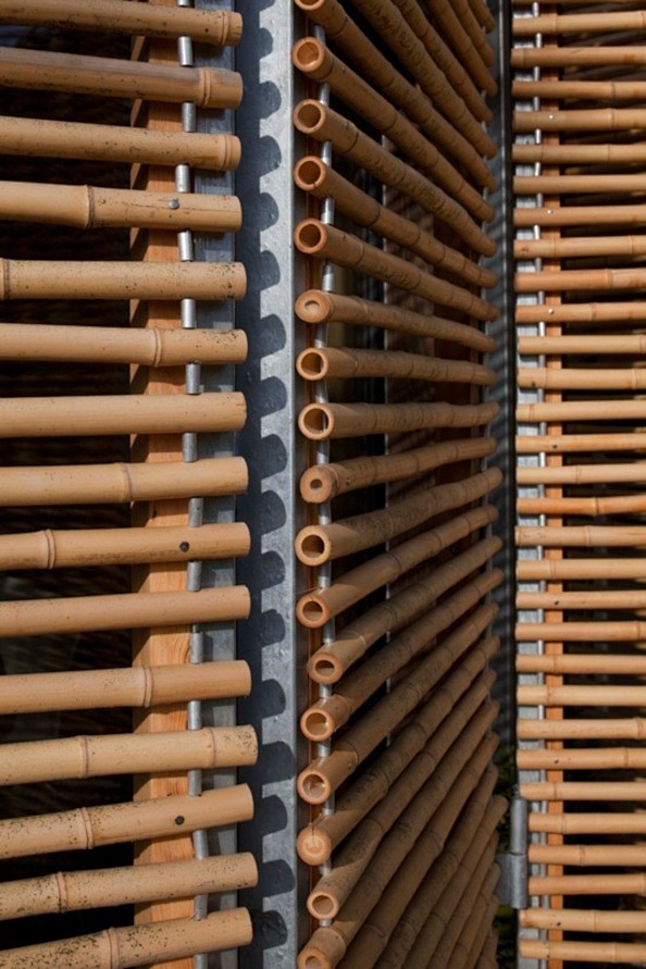 bamboo slat facade微信...