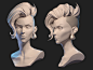 Diva (Streets of Rage 4), Jim Svanberg : I wanted to practice some stylized hair and also make a new base mesh at the same time. The choice fell on the first boss from the excellent Streets of Rage 4, Diva.