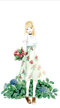 唯美手绘人物插画