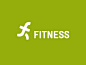 Fitness fitness logo logotype run