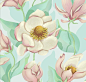 Magnolia Bloom - seamless floral pattern : A rich floral pattern of blooming magnolias, intended for wallpapers, wrapping paper, fabric or home decor. 