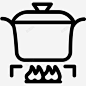 烹饪烧嘴饭图标高清素材 炉子 烧嘴 烹饪 锅 食物线图标 饭 免抠png 设计图片 免费下载