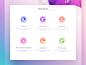 Icons for Paperpillar Landing Page icons illustrations gradient branding ui ux web photography animation frontend