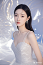 美丽的模特，东方女生，温柔，气质，高定礼服，甜美，唯美意境，高级感，面部细节完美，人物细节精致，清透，奇幻的光影，细腻的光泽，磨砂质感，高级感背景，艺术感背景，高级感色调，高度细节，白色高级感色调 (6)