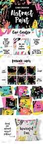 奇特抽象油画贺卡纹理 Abstract Paint Card Creator_背景底纹_乐分享素材网_psd素材_平面素材_png素材_免费素材_素材共享平台