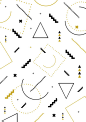 Hipster pattern with geometric shapes