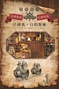 复古自助餐厅海报