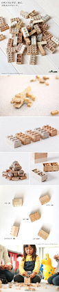 [【创意生活】木制乐高玩具] 来自日本Mokurokku公司