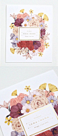 Beautiful floral stationery, floral wedding invitation // Cempaka Surakusumah: Wedding Invitation