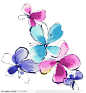 手绘花纹-水彩画蝴蝶花花朵图片下载，现在加入素材公社即可参与传素材送现金活动
