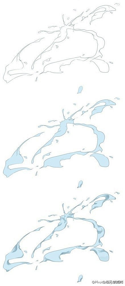 如何画水#绘画教程##插画教程##原画教...