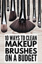 Cleaning your makeup brushes is essential to remove dirt and bacteria that can cause breakouts and spread germs. Store bought cleaners work well, but they can be pricey. Check out 10 ways to clean makeup brushes naturally with dish soap (we love Dawn!) vi