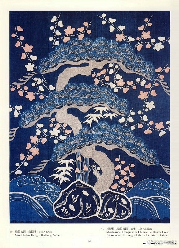 日本传统绘画艺术「藍の華」筒描 ​​​​