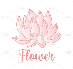 荷花图标矢量