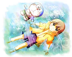 #ドラえもん 夏詰め込み - りー坊@ラッコスタンプ販売中！的插画